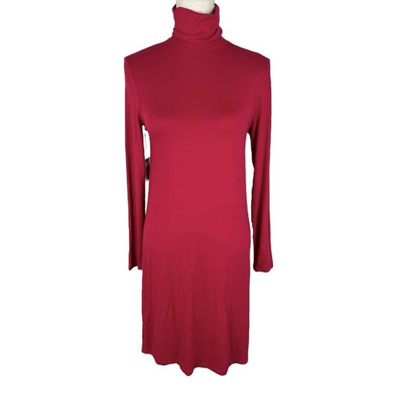 Majestic Filatures Turtleneck Deluxe Teeshirt Dress Pink Rose Passion Size 1 NEW - Picture 2 of 9